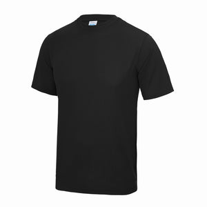 Large Black Unisex Sports T Shirt - choose logo