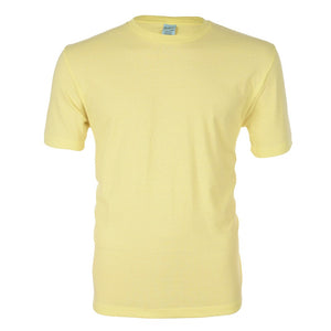 Medium Heather Yellow Cotton T Shirt - choose logo
