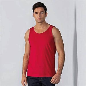 Small Red Men's Cotton Vest - choose logo