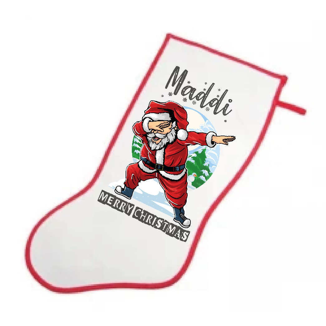 Personalised Stocking - dabbing santa