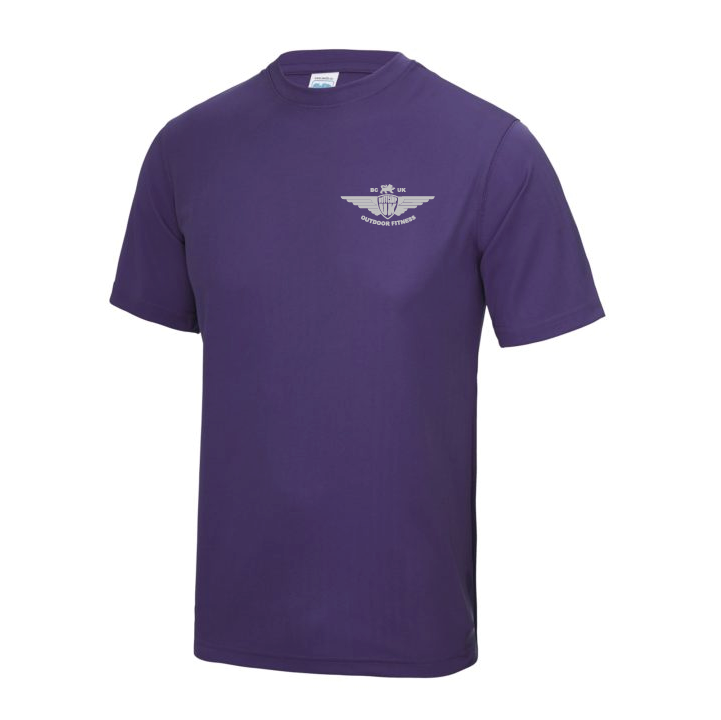 Medium Purple Sports T Shirt (Silver logo)
