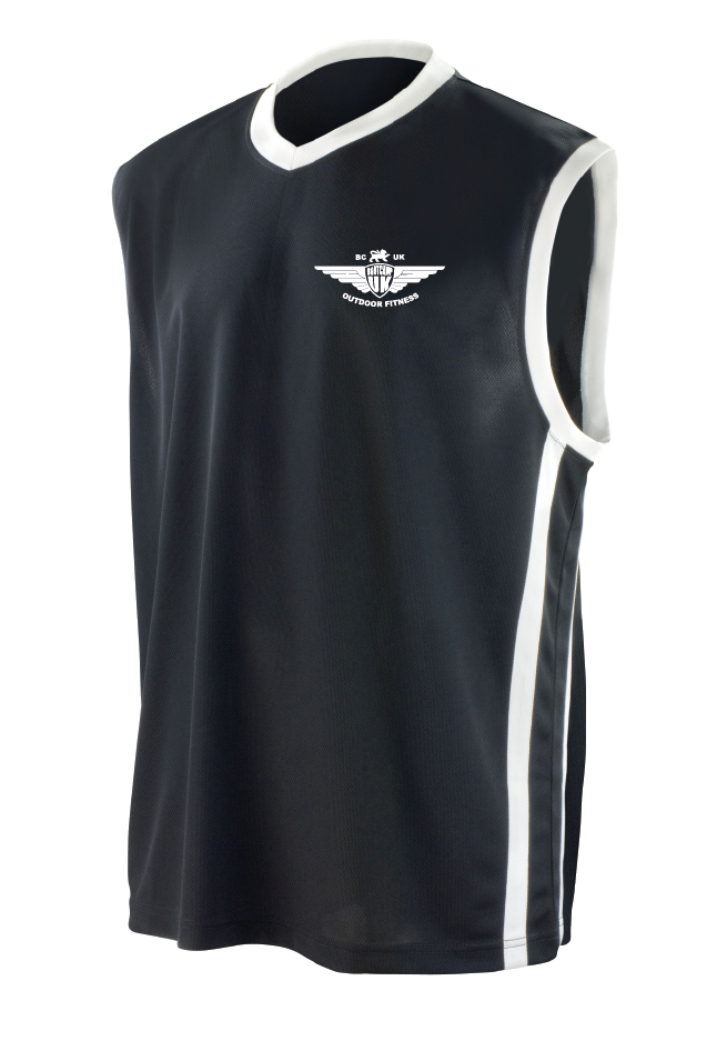 Large Black/White Basketball Vest