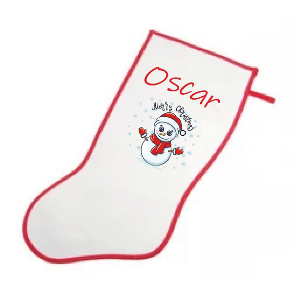 Personalised Stocking - snowman