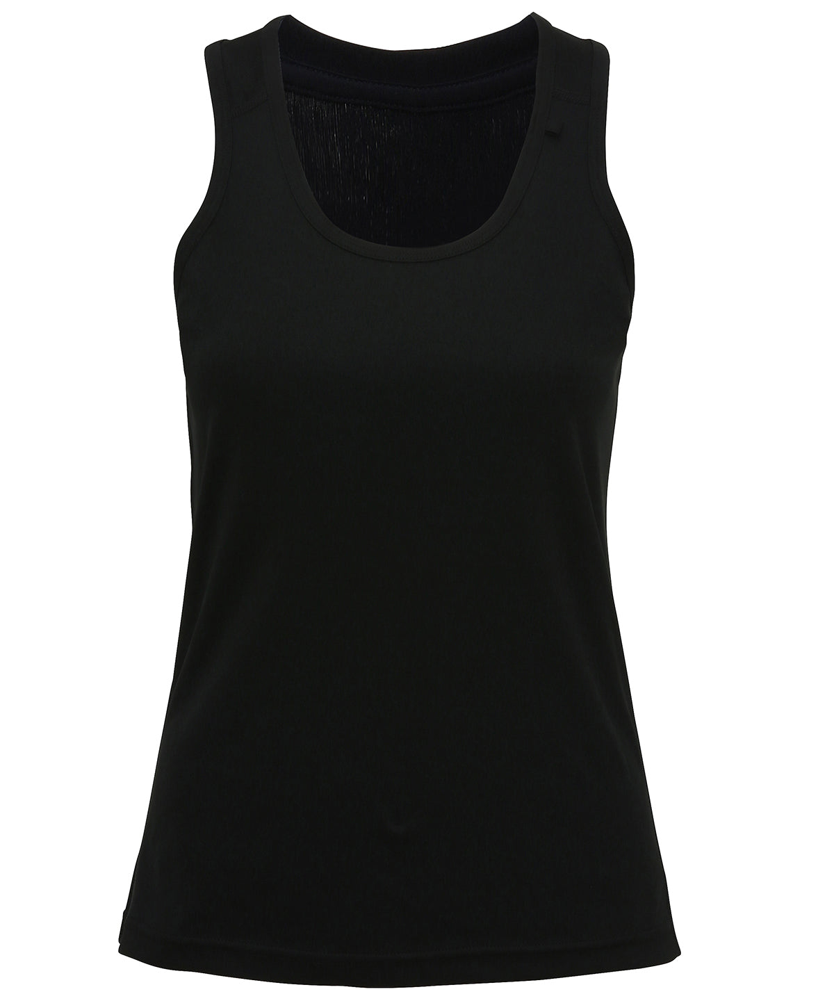 XS Black Paneled Fitness Vest - choose logo